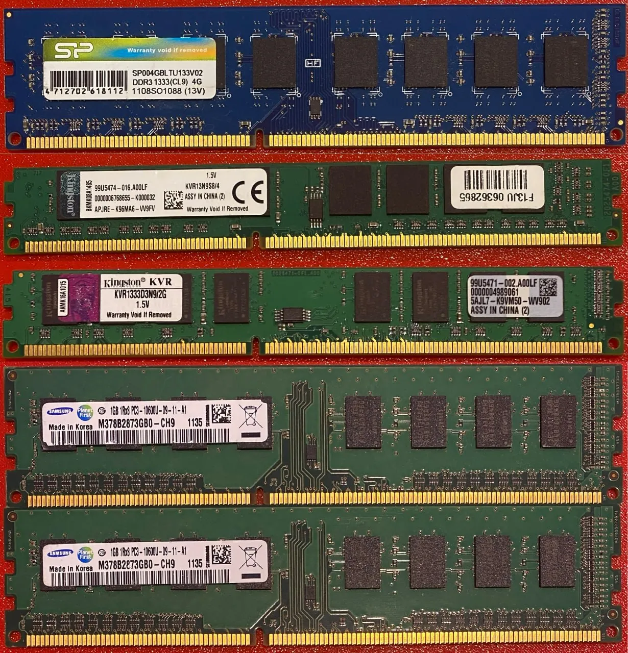 Оперативная память DDR3 DDR4 SODIMM разные модули 4