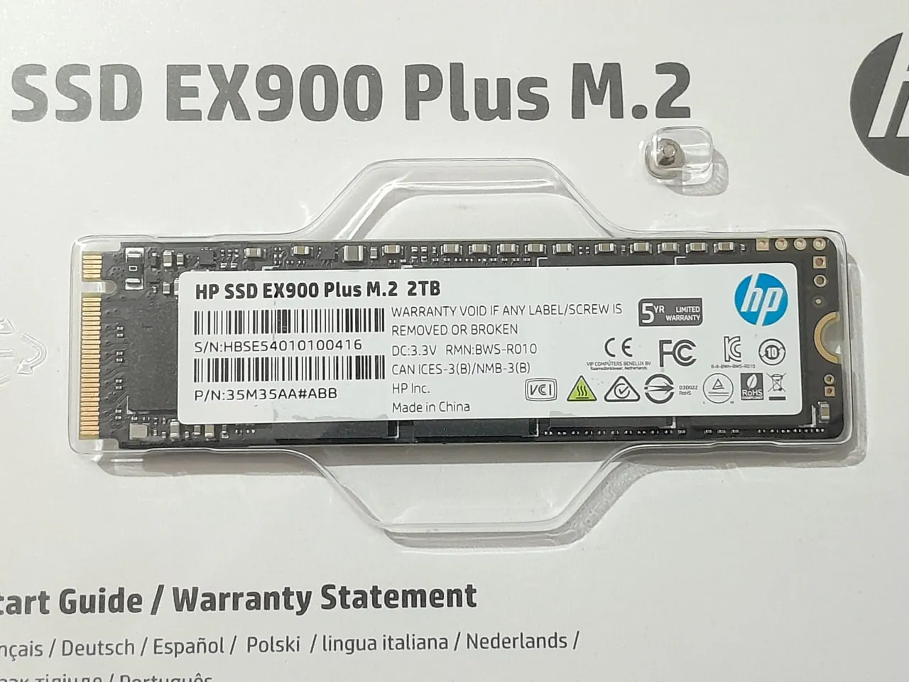 SSD M.2 HP 2TB как новый 1