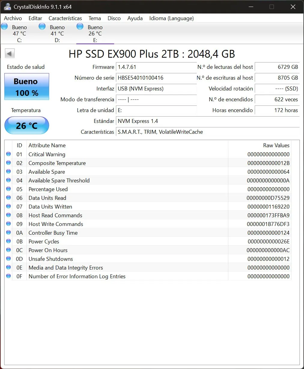 SSD M.2 HP 2TB как новый 2