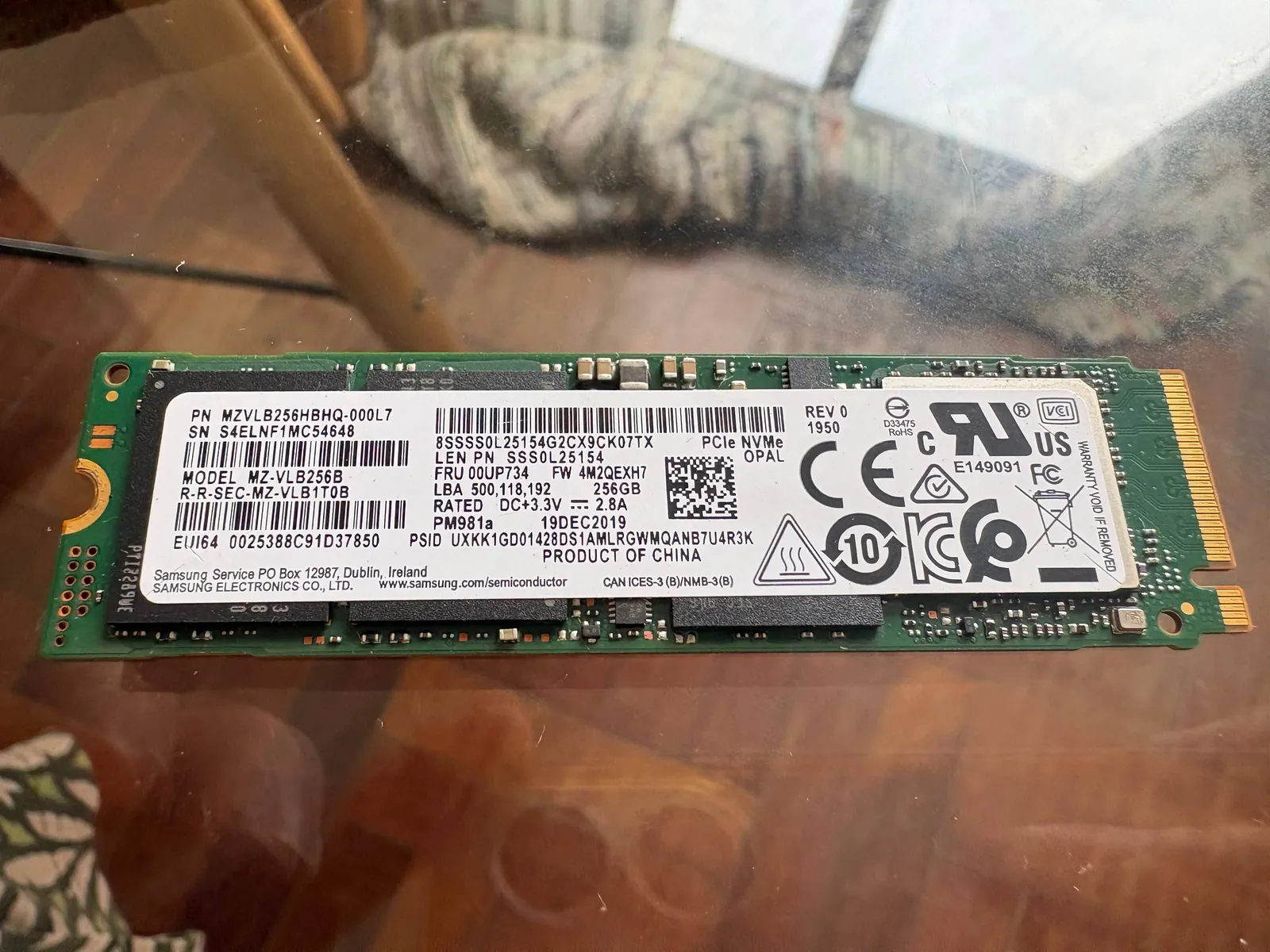 SSD Samsung 256 GB PCIe 3 1