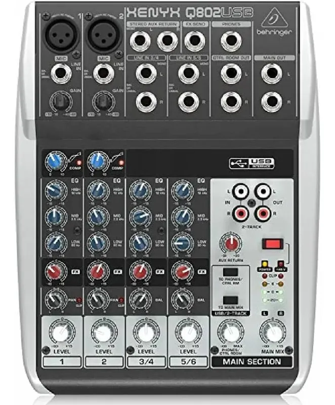 Микшерный пульт Behringer Xenyx Q802USB новый 6