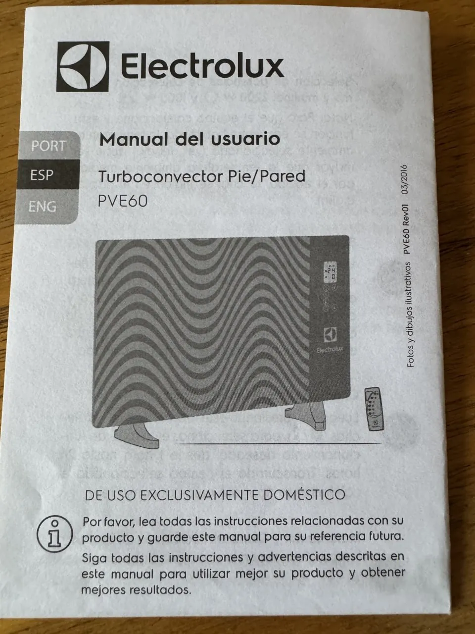 Электрообогреватель Electrolux PVE60 3
